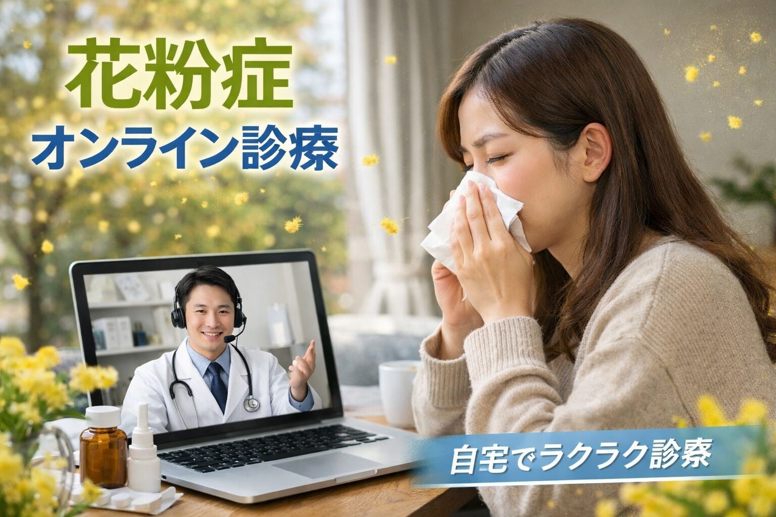 花粉症ならオンライン診療！マイピルで手軽に相談