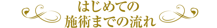 はじめての施術までの流れ